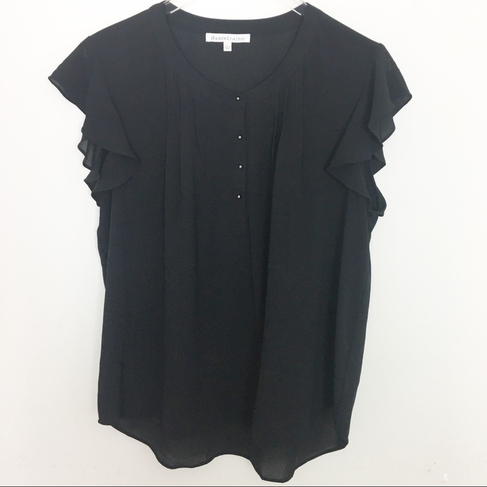 Daniel Rainn Semi-Sheer high Low hem